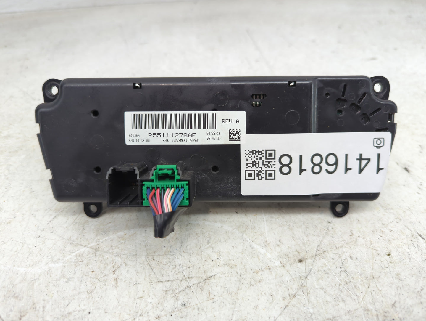 2011-2017 Jeep Patriot Climate Control Module Temperature AC/Heater Replacement P/N:P55111278AF Fits OEM Used Auto Parts - O