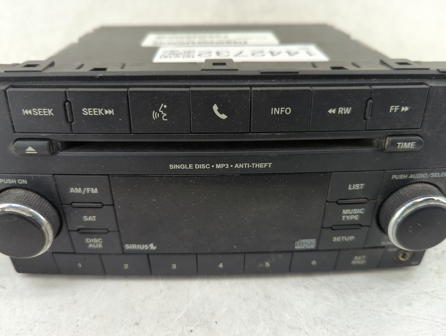 2012-2017 Jeep Patriot Radio AM FM Cd Player Receiver Replacement P/N:P05091197AE P05091197AE Fits OEM Used Auto Parts - Oem