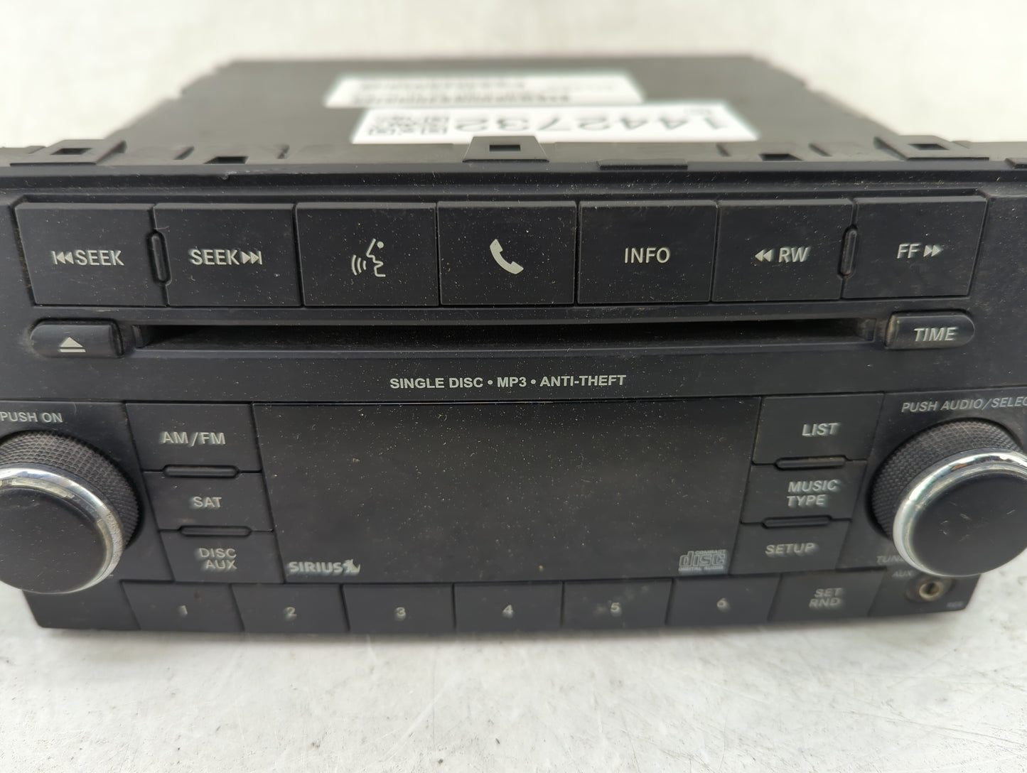 2012-2017 Jeep Patriot Radio AM FM Cd Player Receiver Replacement P/N:P05091197AE P05091197AE Fits OEM Used Auto Parts - Oem