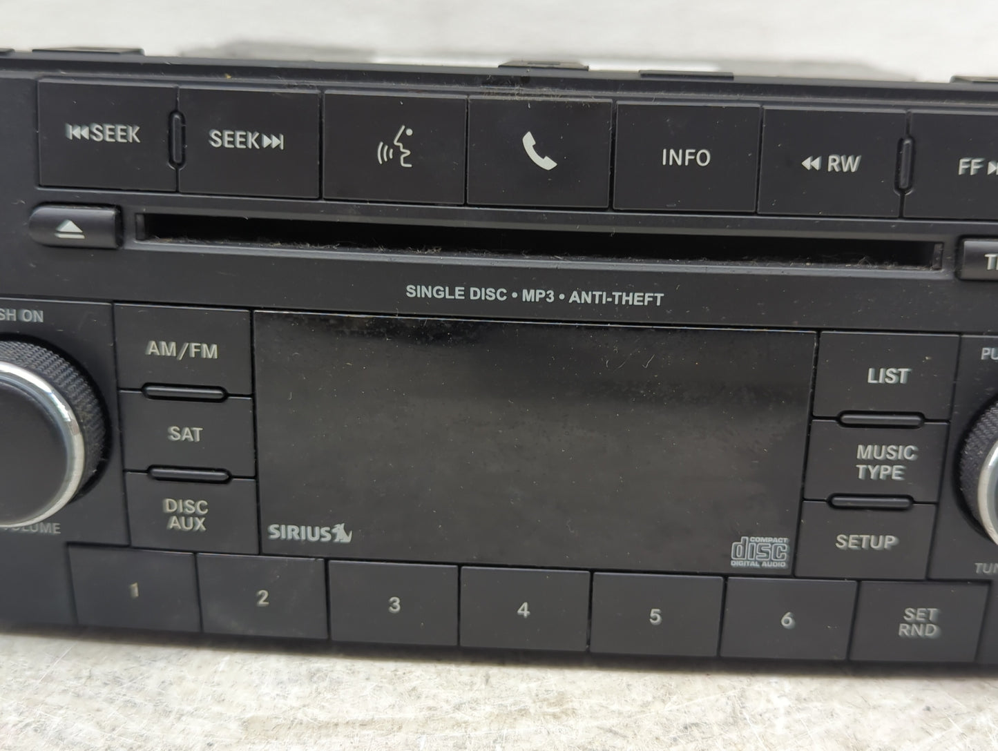 2013-2017 Jeep Patriot Radio AM FM Cd Player Receiver Replacement P/N:P05091197AE SPNP05091197AE Fits OEM Used Auto Parts - 