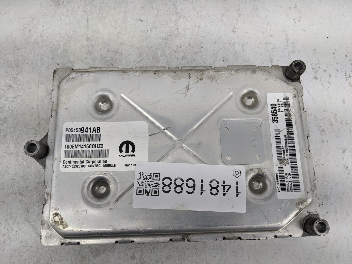 2013-2017 Jeep Patriot PCM Engine Control Computer ECU ECM PCU OEM P/N:P05150941AB T00EM1416COHZ2 Fits OEM Used Auto Parts -