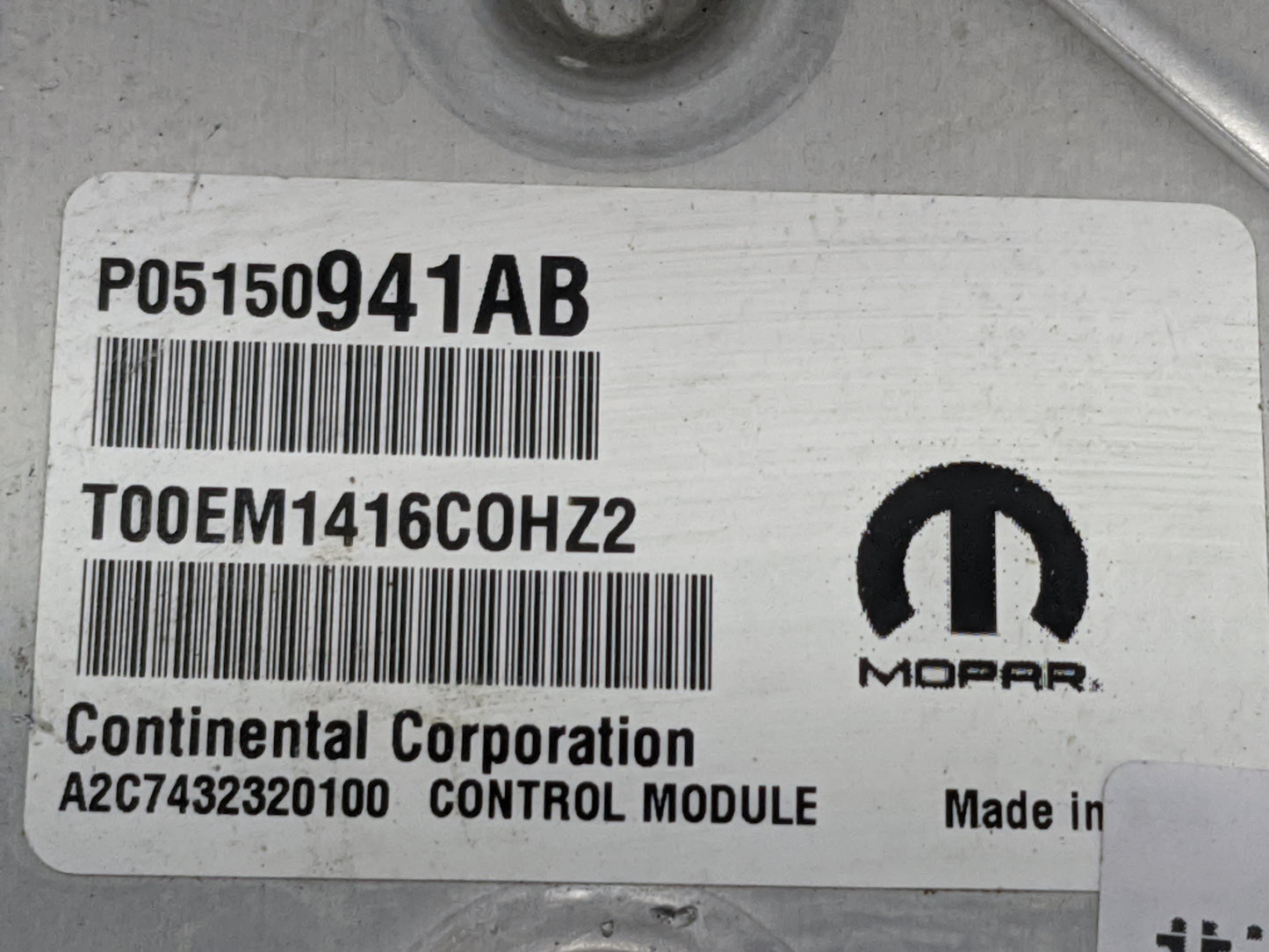 2013-2017 Jeep Patriot PCM Engine Control Computer ECU ECM PCU OEM P/N:P05150941AB T00EM1416COHZ2 Fits OEM Used Auto Parts -