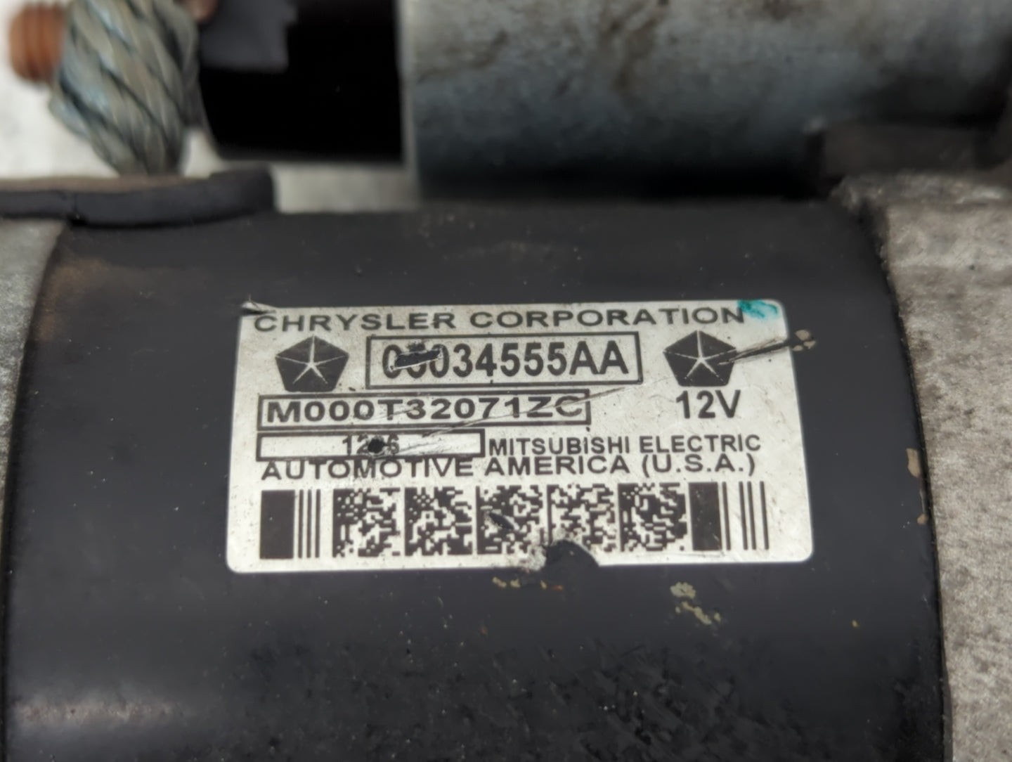 2007-2017 Jeep Patriot Car Starter Motor Solenoid OEM P/N:M000T32071ZC 05034555AA Fits OEM Used Auto Parts - Oemusedautopart