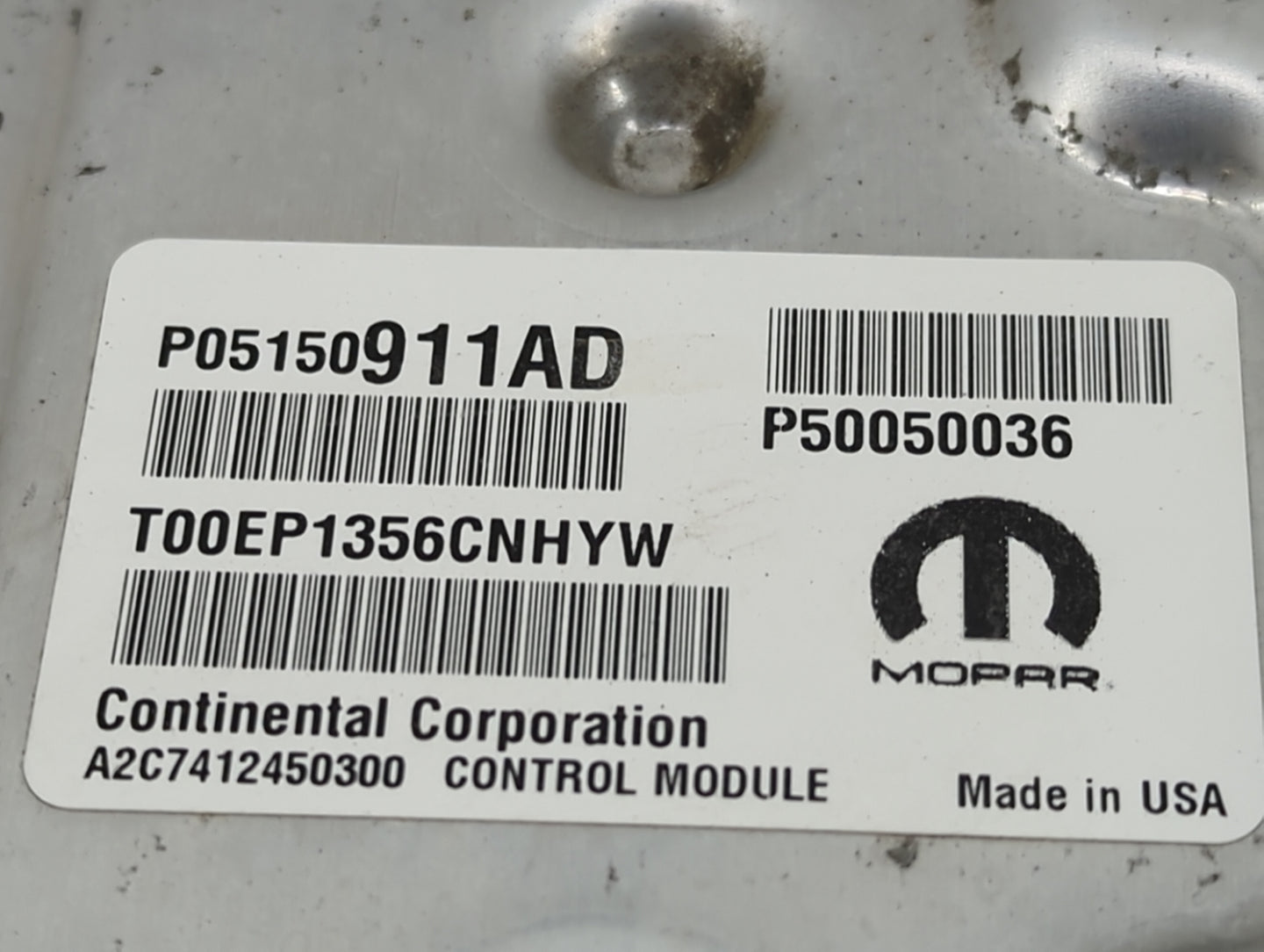 2015-2017 Jeep Renegade PCM Engine Control Computer ECU ECM PCU OEM P/N:P05150911AD P50050036 Fits Fits 2015 2016 2017 OEM U