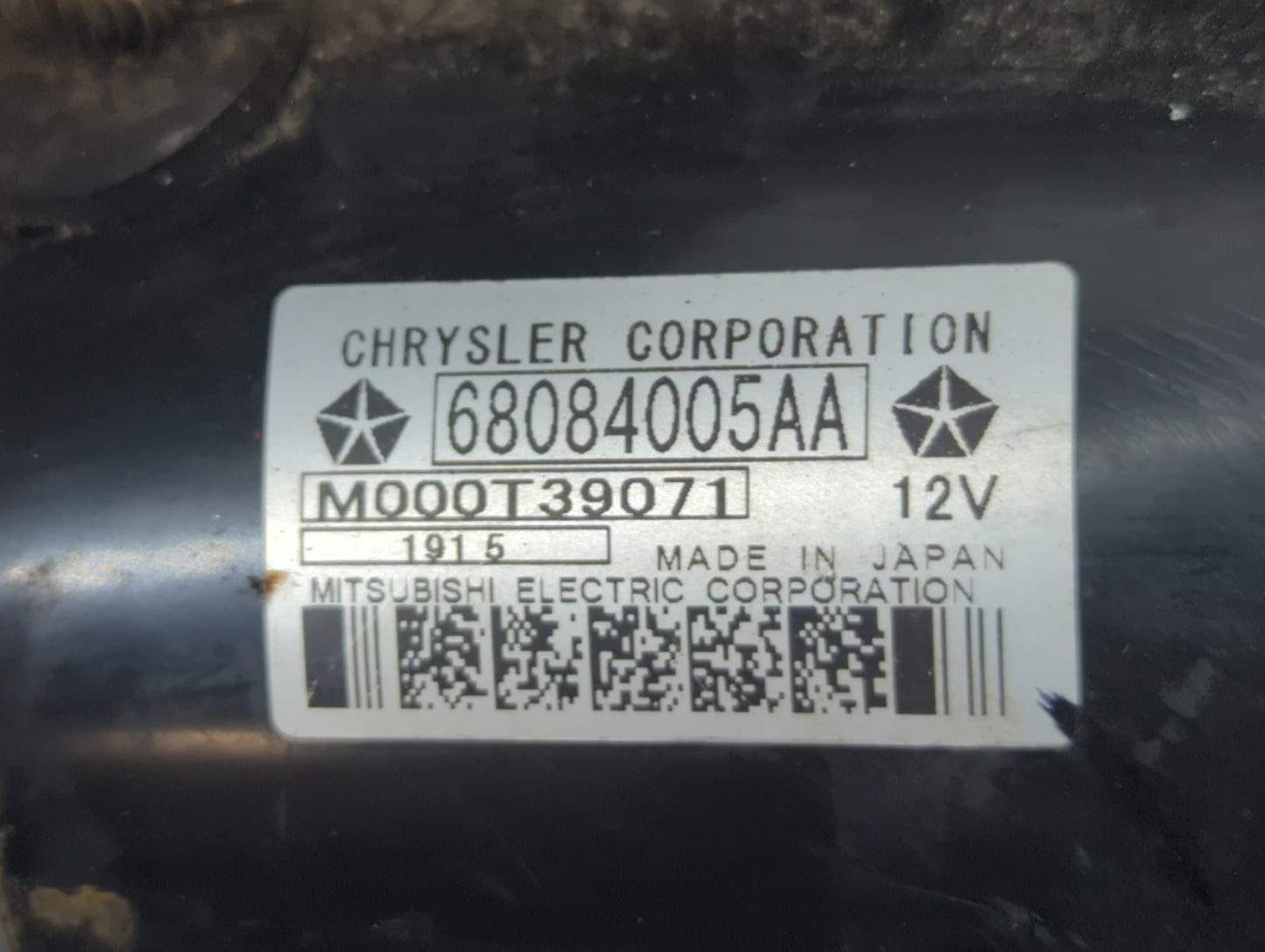 2015-2021 Jeep Renegade Car Starter Motor Solenoid OEM P/N:68084005AA Fits Fits 2014 2015 2016 2017 2018 2019 2020 2021 2022