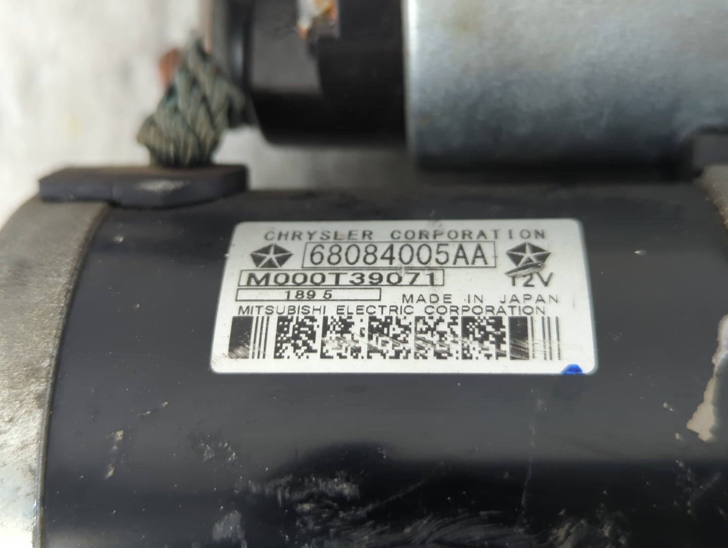 2015-2021 Jeep Renegade Car Starter Motor Solenoid OEM P/N:M000T39071ZC 68084005AA Fits OEM Used Auto Parts - Oemusedautopar