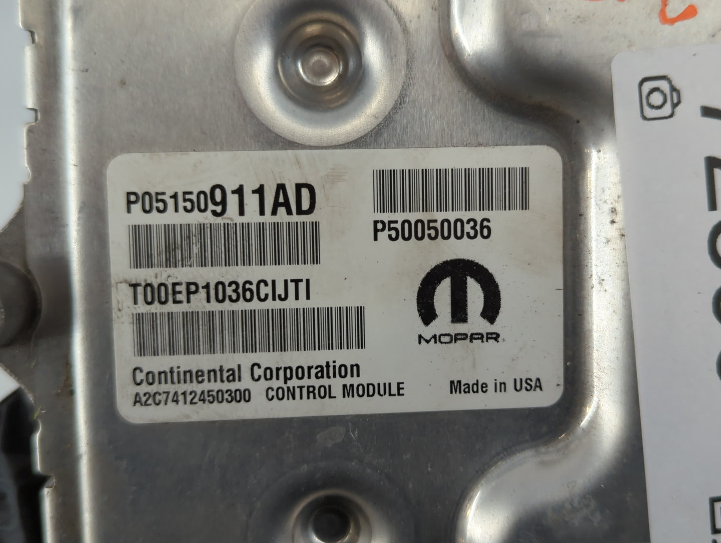 2015-2017 Jeep Renegade PCM Engine Control Computer ECU ECM PCU OEM P/N:P05150911AD Fits Fits 2015 2016 2017 OEM Used Auto P