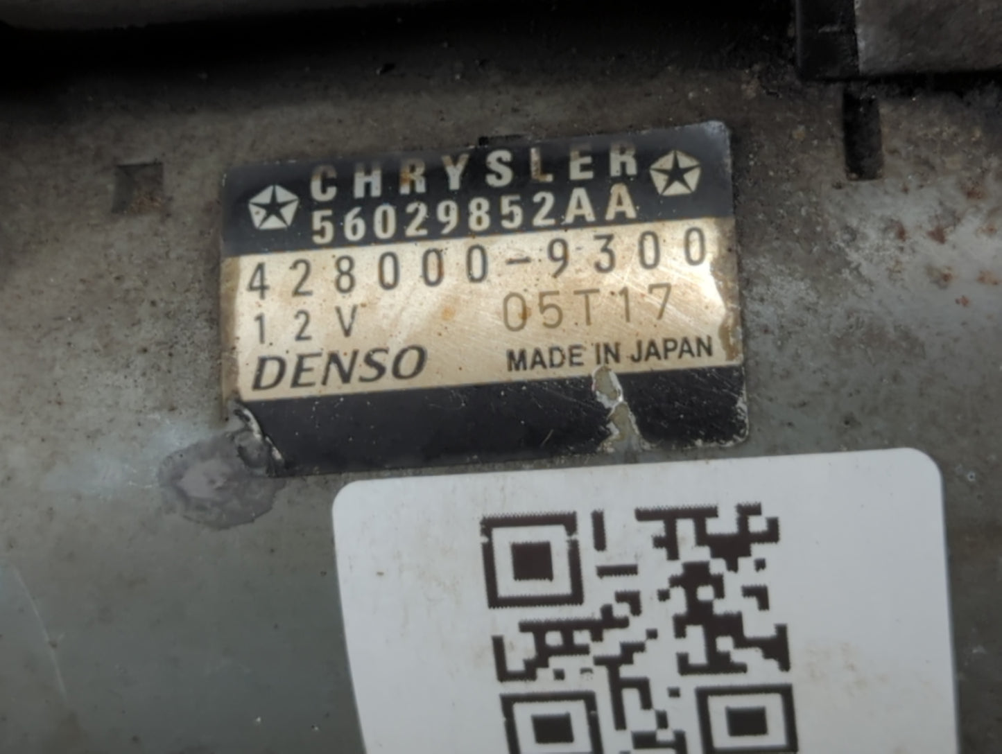 2012-2022 Jeep Wrangler Car Starter Motor Solenoid OEM P/N:428000-9300 56029852AA Fits OEM Used Auto Parts - Oemusedautopart