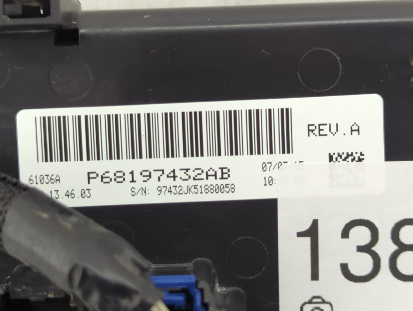 2014-2018 Jeep Wrangler Climate Control Module Temperature AC/Heater Replacement P/N:P68197432AB Fits OEM Used Auto Parts - 