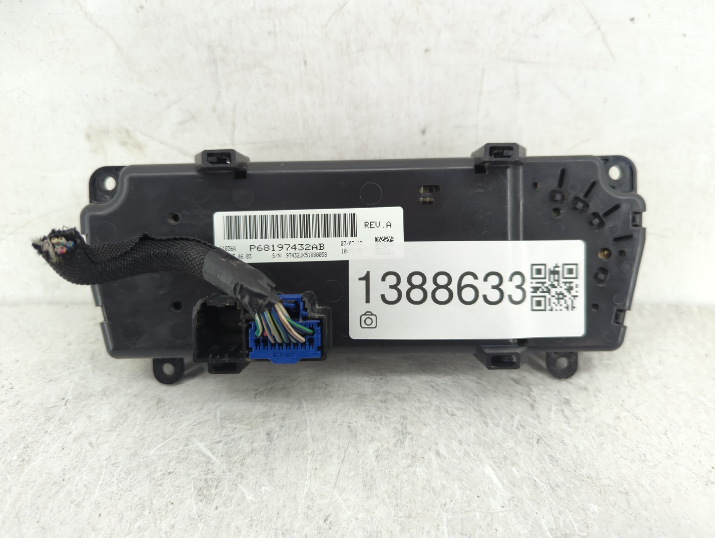 2014-2018 Jeep Wrangler Climate Control Module Temperature AC/Heater Replacement P/N:P68197432AB Fits OEM Used Auto Parts - 