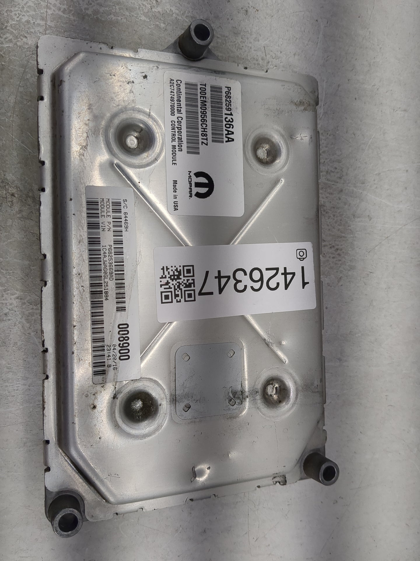 2016-2018 Jeep Wrangler PCM Engine Control Computer ECU ECM PCU OEM P/N:P68259136AA Fits Fits 2016 2017 2018 OEM Used Auto P