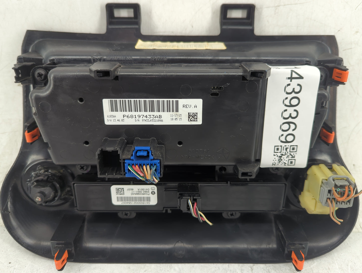 2014-2018 Jeep Wrangler Climate Control Module Temperature AC/Heater Replacement P/N:P68197433AB Fits OEM Used Auto Parts - 