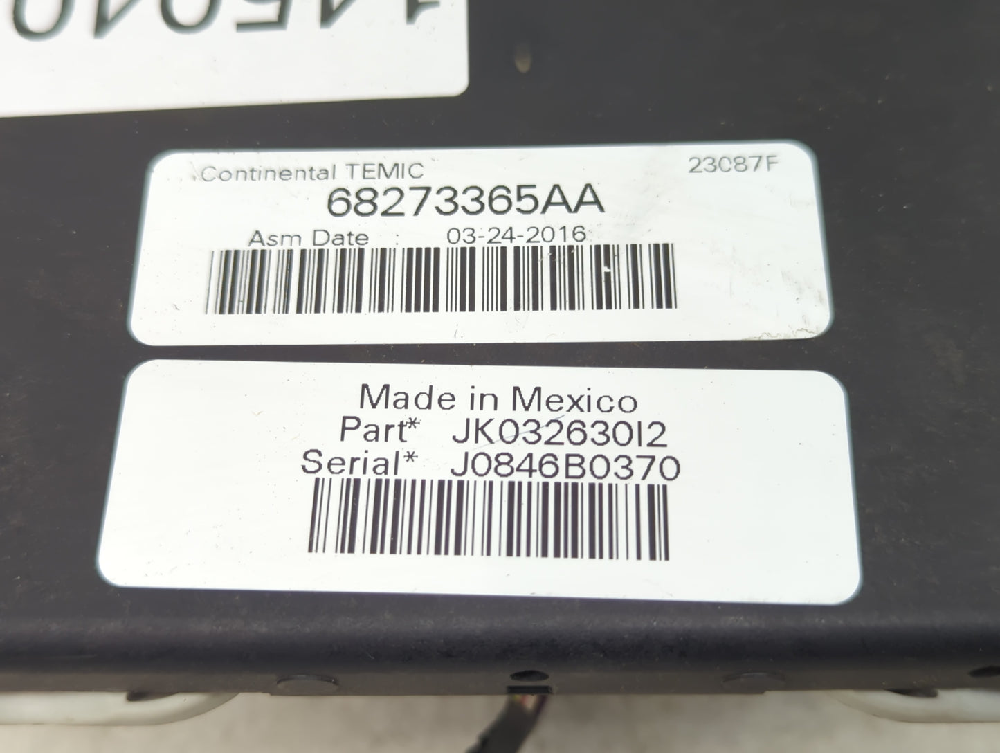2016-2016 Jeep Wrangler Fusebox Fuse Box Relay Module Tipm - Oemusedautoparts1.com