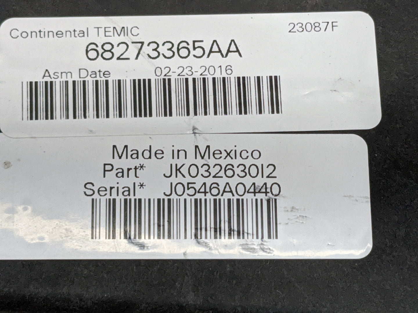 2016 Jeep Wrangler Fusebox Fuse Box Relay Module Tipm 1476062 - Oemusedautoparts1.com
