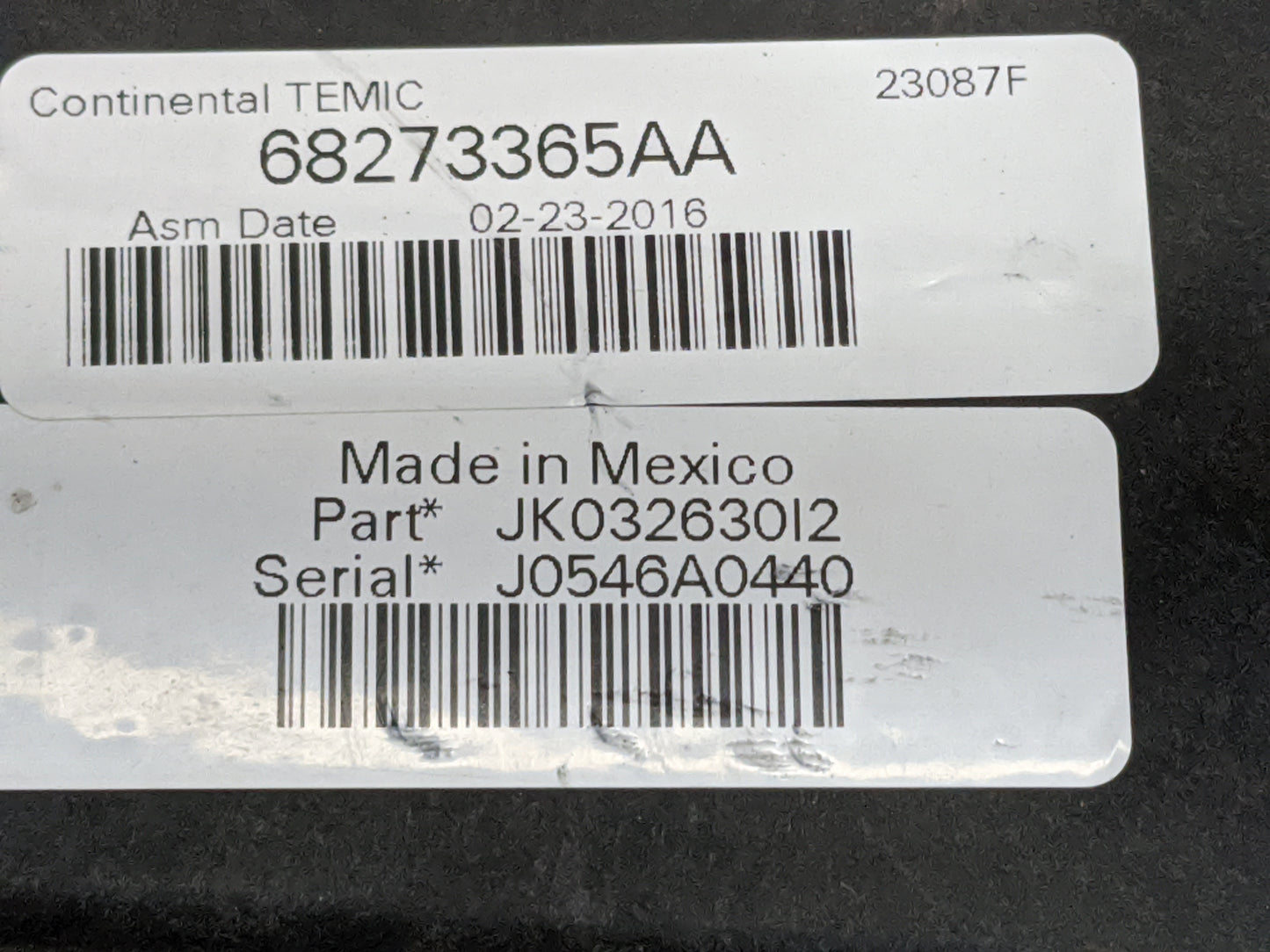 2016 Jeep Wrangler Fusebox Fuse Box Relay Module Tipm 1476062 - Oemusedautoparts1.com