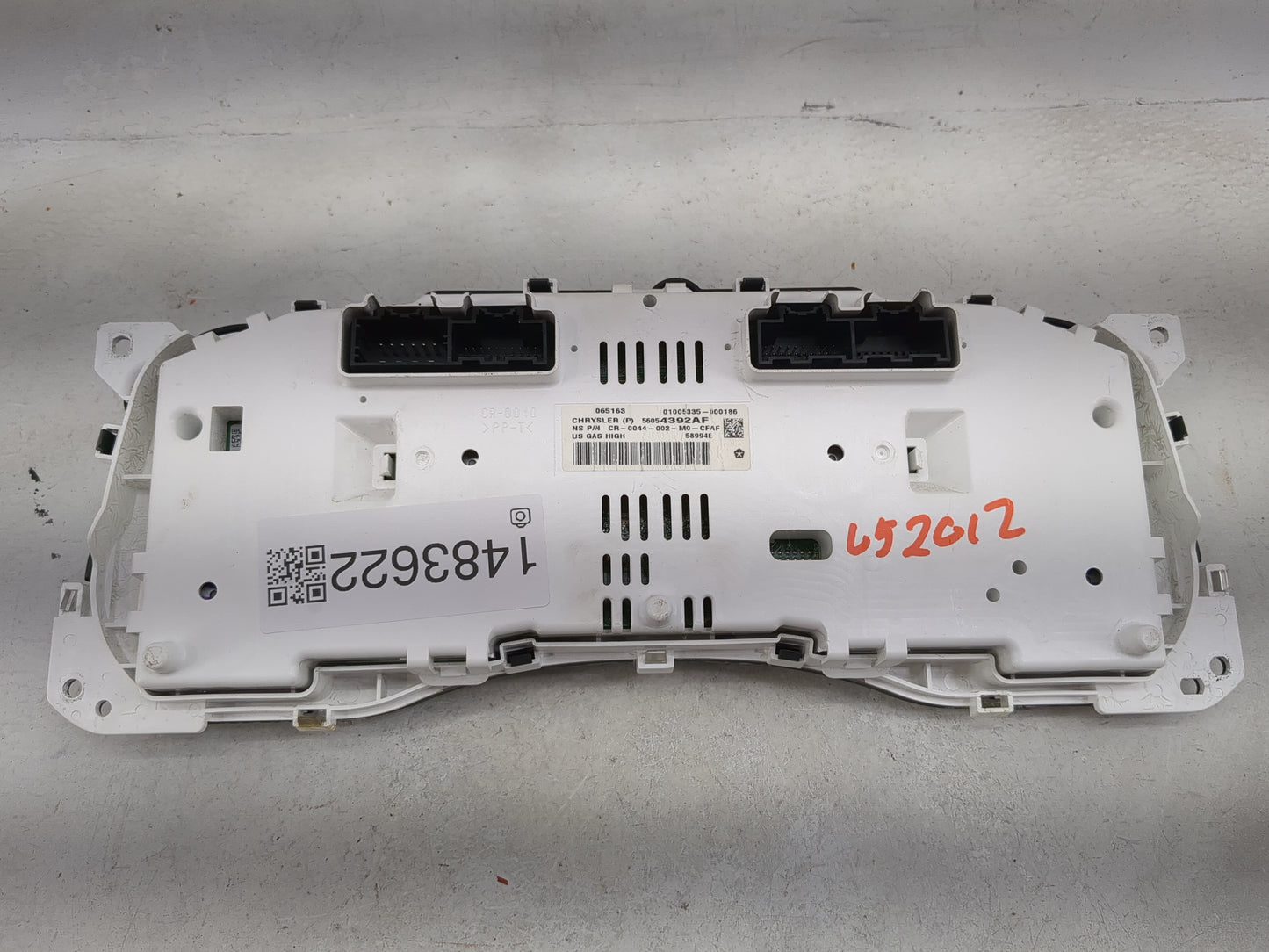 2015-2018 Jeep Wrangler Instrument Cluster Speedometer Gauges P/N:56054392AF CR-0044-002-M0-CFAF Miles: Fits OEM Used Auto P