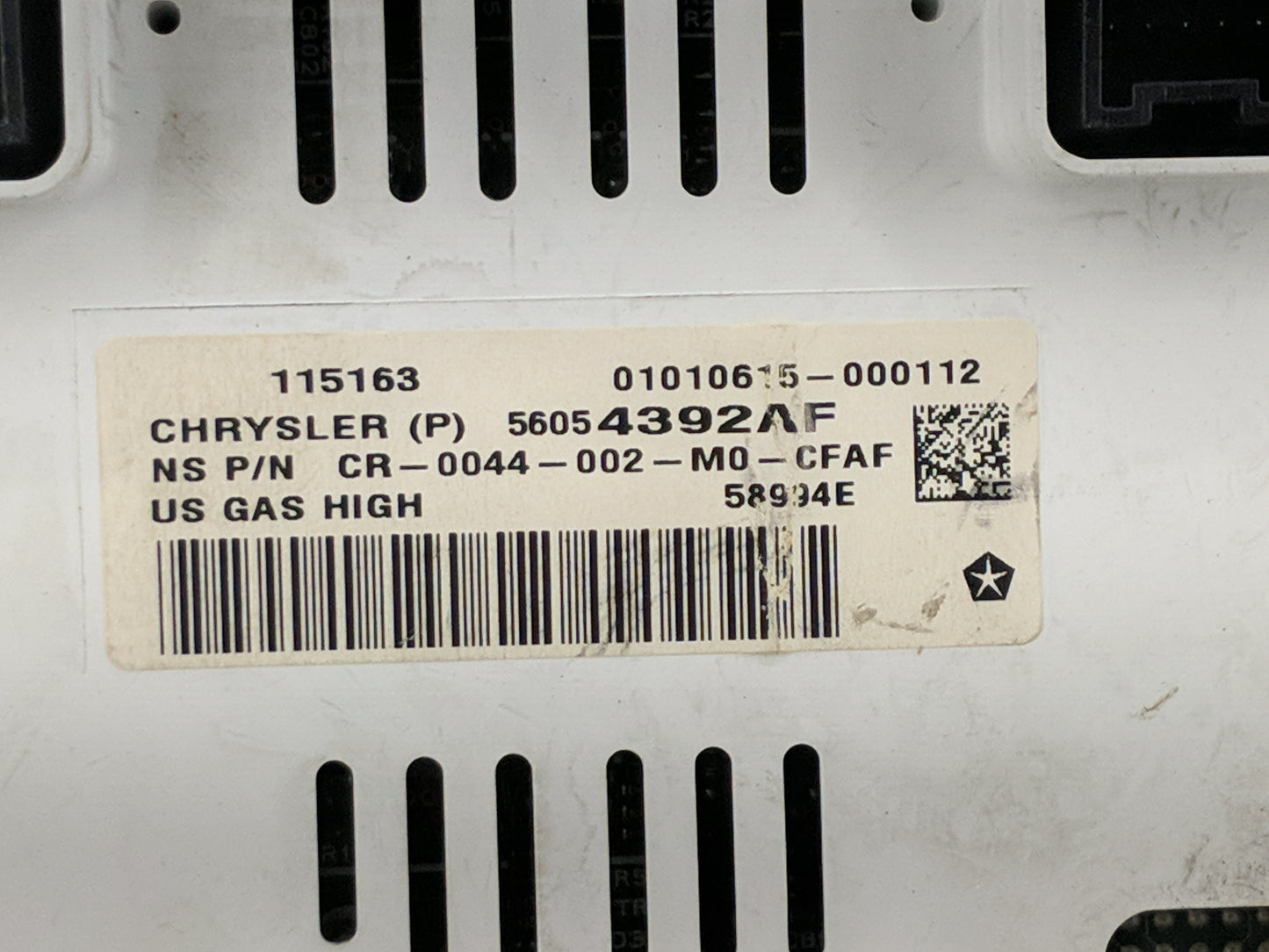 2015-2018 Jeep Wrangler Instrument Cluster Speedometer Gauges P/N:56054392AF CR-0044-002-M0-CFAF Miles: Fits OEM Used Auto P