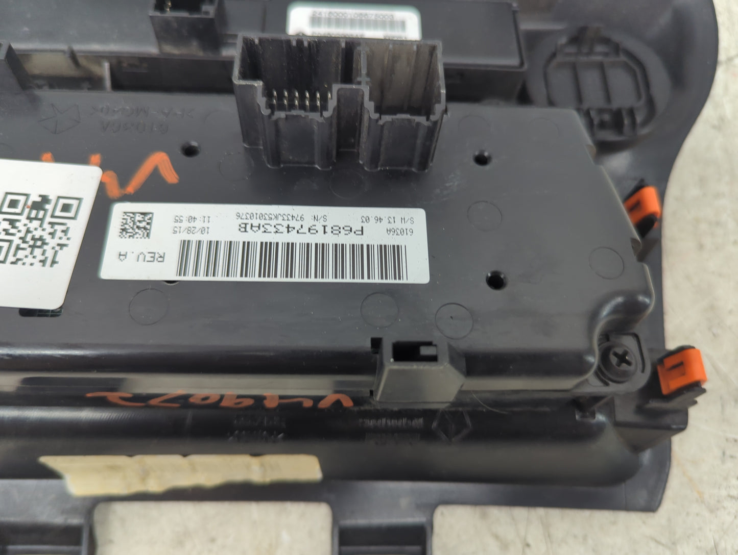 2014-2018 Jeep Wrangler Climate Control Module Temperature AC/Heater Replacement P/N:P68197433AB 1RH940X9AC Fits OEM Used Au