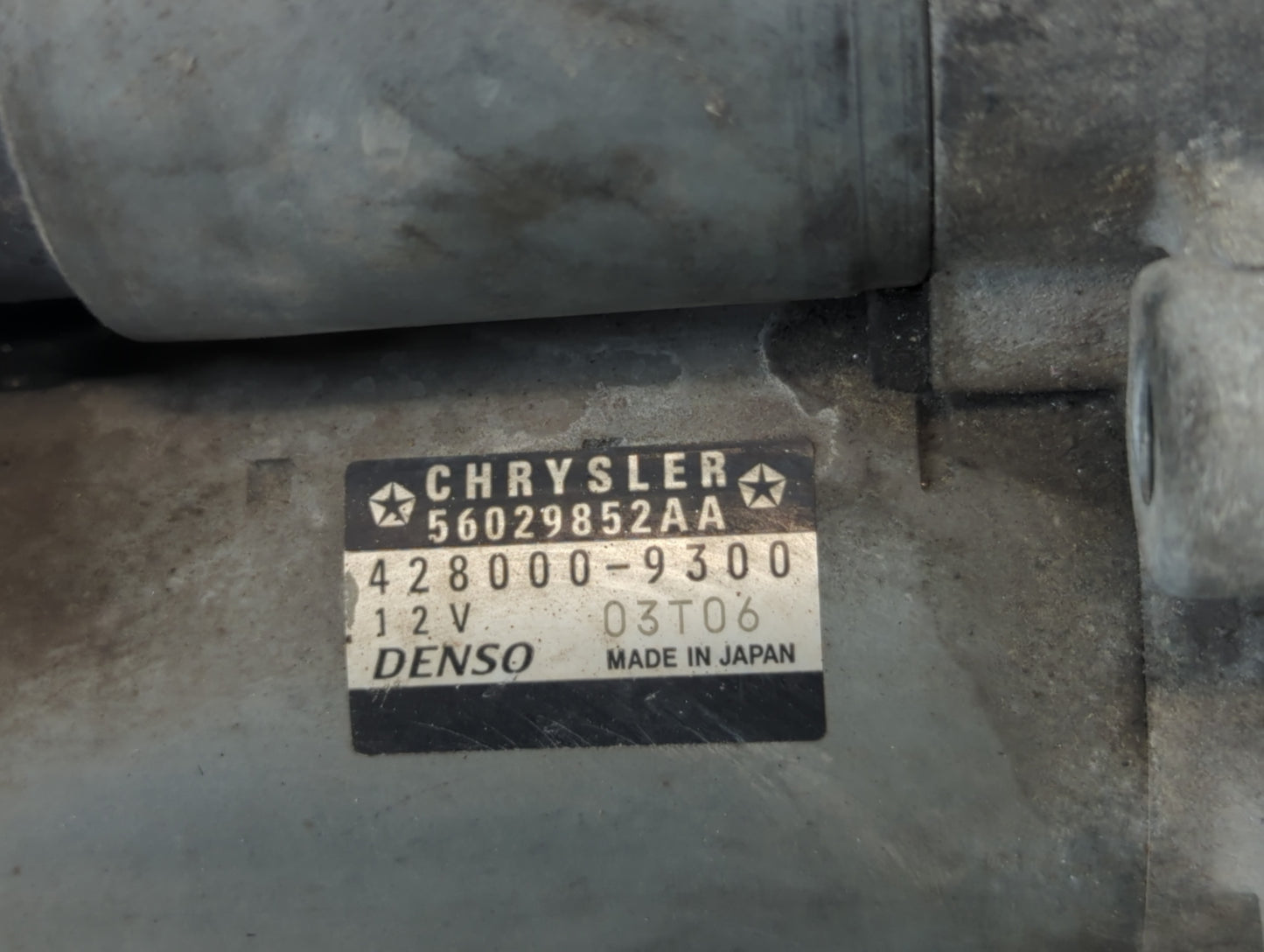 2016 Jeep Wrangler Car Starter Motor Solenoid OEM P/N:428000-9300 56029852AA Fits OEM Used Auto Parts - Oemusedautoparts1.co