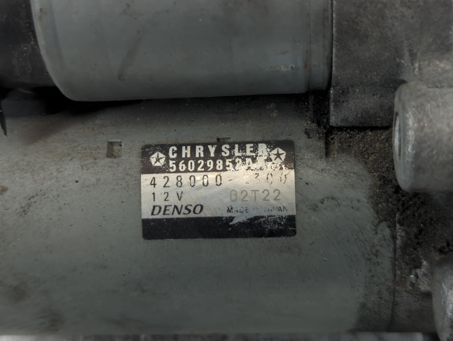 2016 Jeep Wrangler Car Starter Motor Solenoid OEM P/N:428000-9300 56029852AA Fits OEM Used Auto Parts - Oemusedautoparts1.co