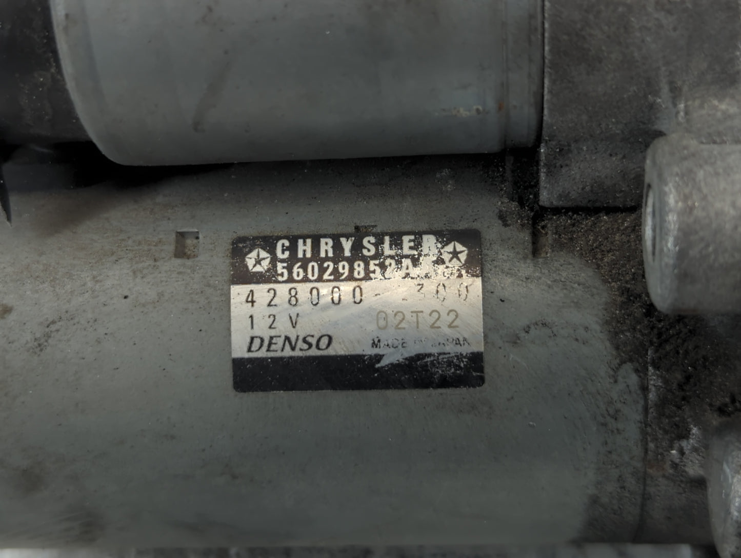 2016 Jeep Wrangler Car Starter Motor Solenoid OEM P/N:428000-9300 56029852AA Fits OEM Used Auto Parts - Oemusedautoparts1.co