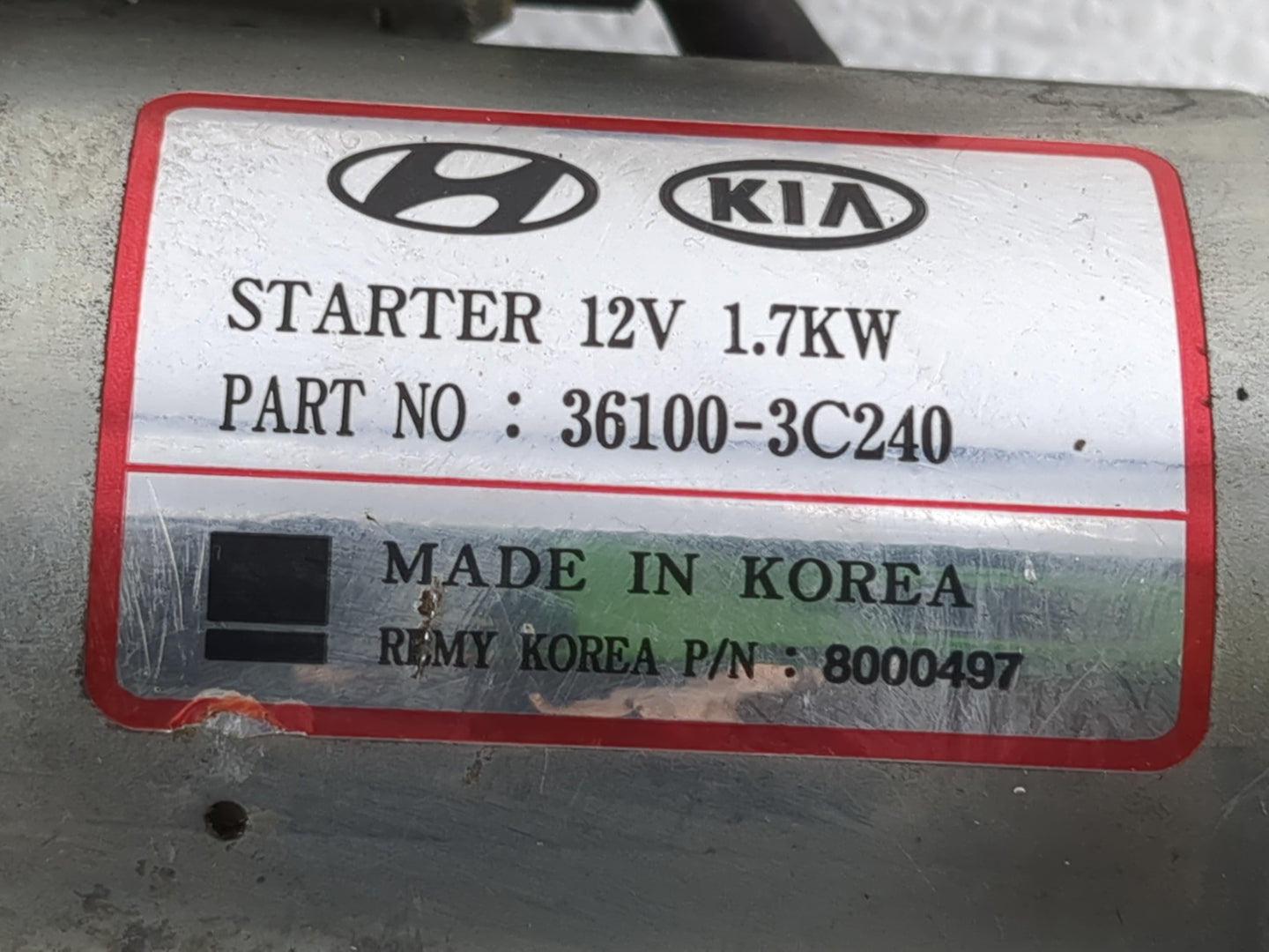 2015-2020 Kia Cadenza Car Starter Motor Solenoid OEM P/N:36100-3C240 Fits Fits 2015 2016 2017 2018 2019 2020 OEM Used Auto P