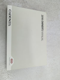2016 Kia Cadenza Owners Manual Book Guide OEM Used Auto Parts - Oemusedautoparts1.com