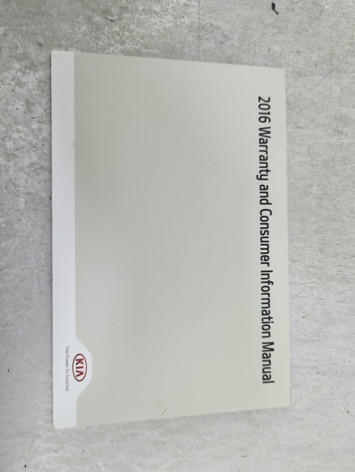 2016 Kia Cadenza Owners Manual Book Guide OEM Used Auto Parts - Oemusedautoparts1.com