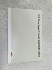 2016 Kia Cadenza Owners Manual Book Guide OEM Used Auto Parts - Oemusedautoparts1.com