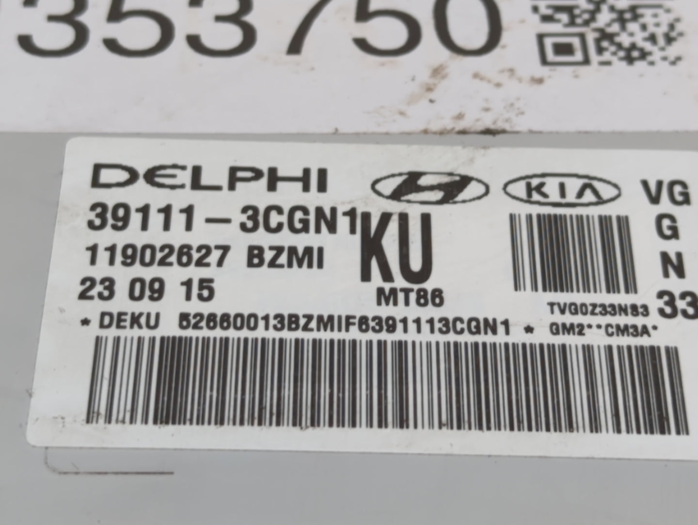 2014-2016 Kia Cadenza PCM Engine Control Computer ECU ECM PCU OEM P/N:39111-3CGN1 39110-3CGN5 Fits Fits 2014 2015 2016 OEM U