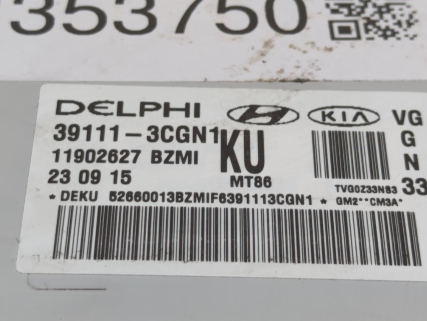 2014-2016 Kia Cadenza PCM Engine Control Computer ECU ECM PCU OEM P/N:39111-3CGN1 39110-3CGN5 Fits Fits 2014 2015 2016 OEM U
