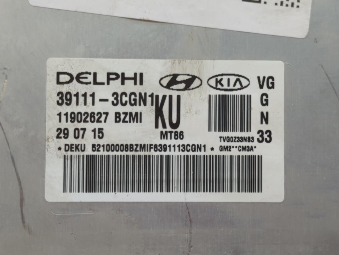 2014-2016 Kia Cadenza PCM Engine Control Computer ECU ECM PCU OEM P/N:39110-3CGN8 39111-3CGN1 Fits Fits 2014 2015 2016 OEM U