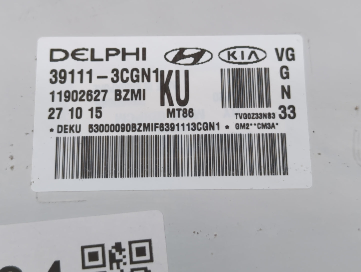 2014-2016 Kia Cadenza PCM Engine Control Computer ECU ECM PCU OEM P/N:39111-3CGN1 39110-3CGN5 Fits Fits 2014 2015 2016 OEM U