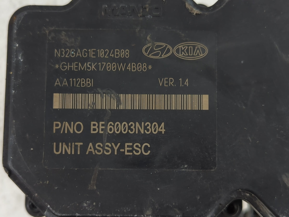 2014-2016 Kia Cadenza Anti-Lock Brake ABS Pump Module Actuator OEM P/N:BE6003N304 Fits Fits 2014 2015 2016 OEM Used Auto Par