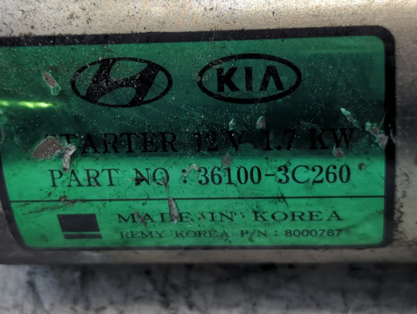 2015-2020 Kia Cadenza Car Starter Motor Solenoid OEM P/N:8000767 36100-3C260 Fits Fits 2015 2016 2017 2018 2019 2020 OEM Use