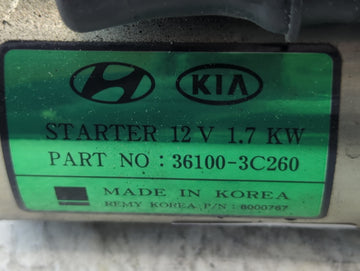 2015-2020 Kia Cadenza Car Starter Motor Solenoid OEM P/N:8000767 36100-3C260 Fits Fits 2015 2016 2017 2018 2019 2020 OEM Used Auto Parts