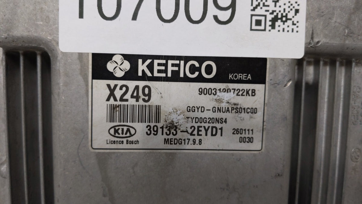 2016 Kia Forte PCM Engine Control Computer ECU ECM PCU OEM P/N:39133-2EYD1 39133-2EYB7 OEM Used Auto Parts - Oemusedautopart