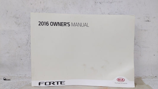 2016 Kia Forte Owners Manual Book Guide OEM Used Auto Parts