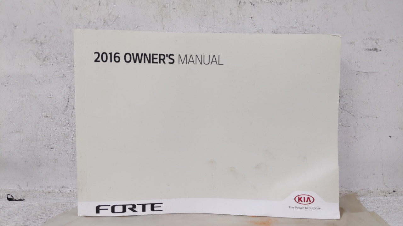 2016 Kia Forte Owners Manual Book Guide OEM Used Auto Parts - Oemusedautoparts1.com