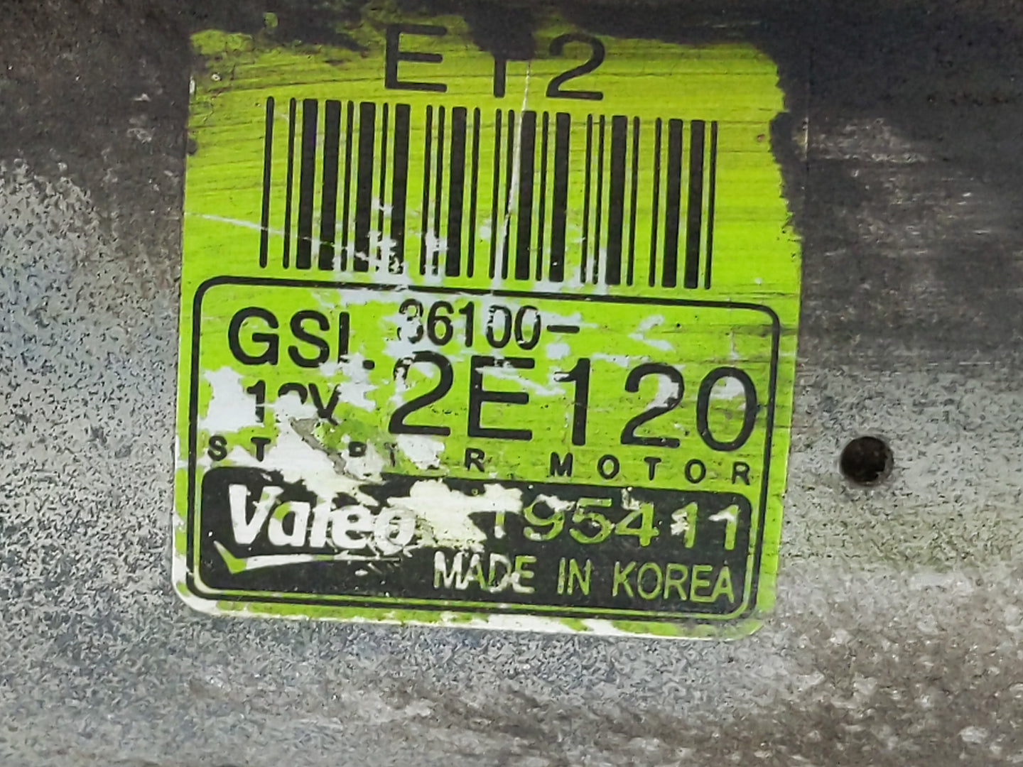 2014-2016 Kia Forte Car Starter Motor Solenoid OEM P/N:1195411 36100-2E120 Fits Fits 2012 2013 2014 2015 2016 OEM Used Auto 