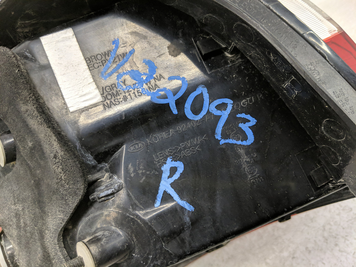 2014-2016 Kia Forte Tail Light Assembly Passenger Right OEM Fits Fits 2014 2015 2016 OEM Used Auto Parts - Oemusedautoparts1