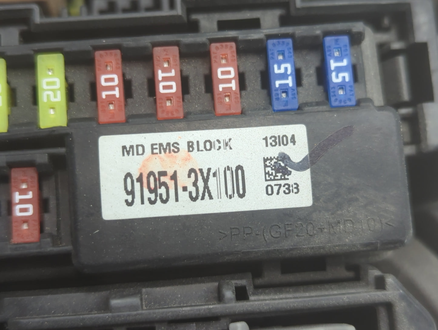 2014-2016 Kia Forte Fusebox Fuse Box Panel Relay Module P/N:919513X100 91950-3X510, 91204-A7632 Fits Fits 2014 2015 2016 OEM