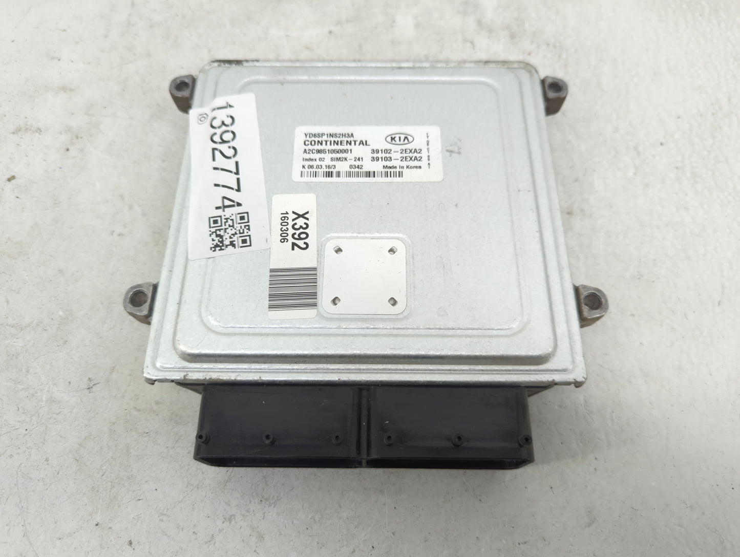 2016 Kia Forte PCM Engine Control Computer ECU ECM PCU OEM P/N:39102-2exa2 391032EXA2 Fits OEM Used Auto Parts - Oemusedauto