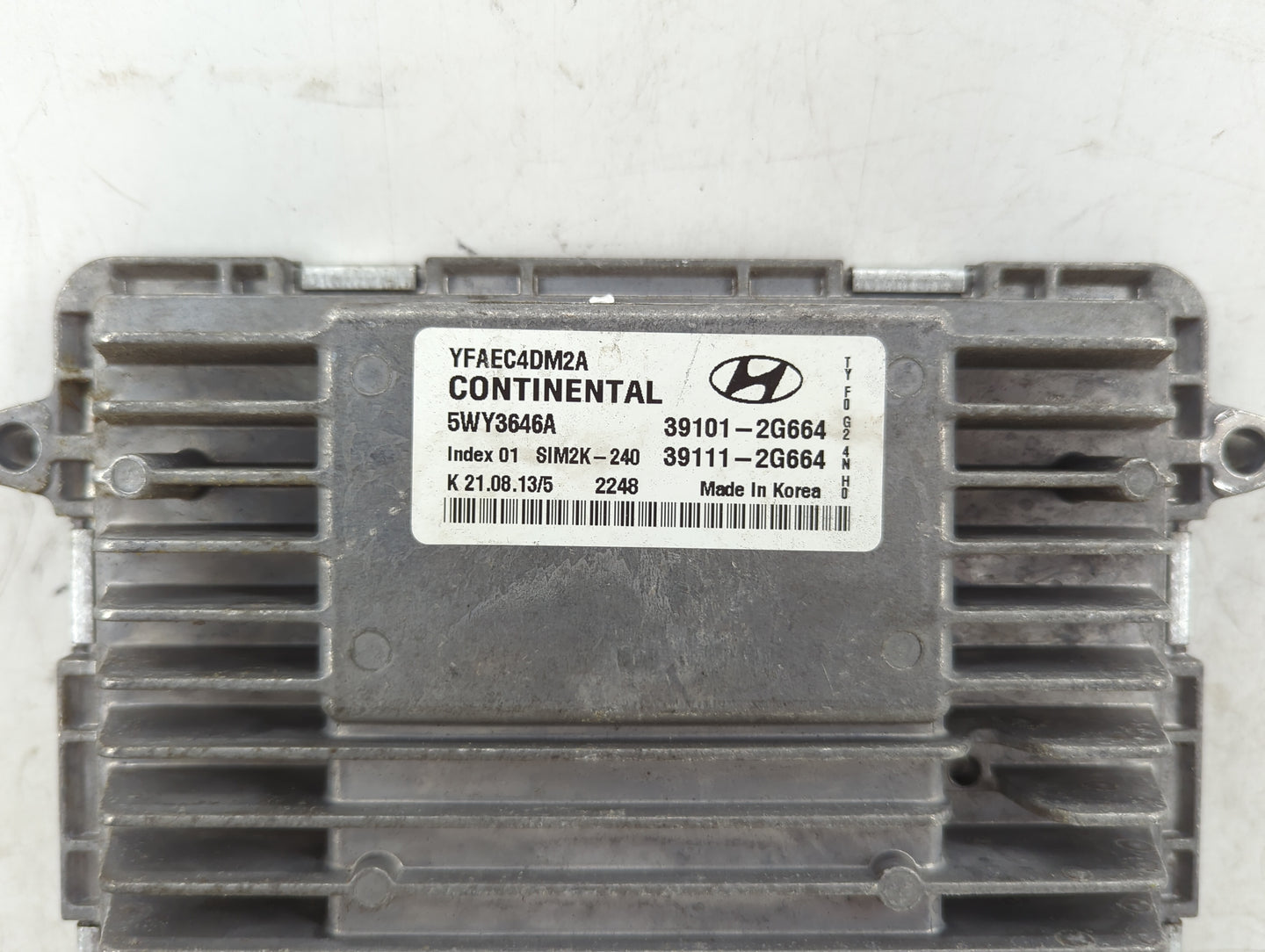 2016 Kia Forte PCM Engine Control Computer ECU ECM PCU OEM P/N:39111-2G664 39101-2G664 Fits OEM Used Auto Parts - Oemusedaut