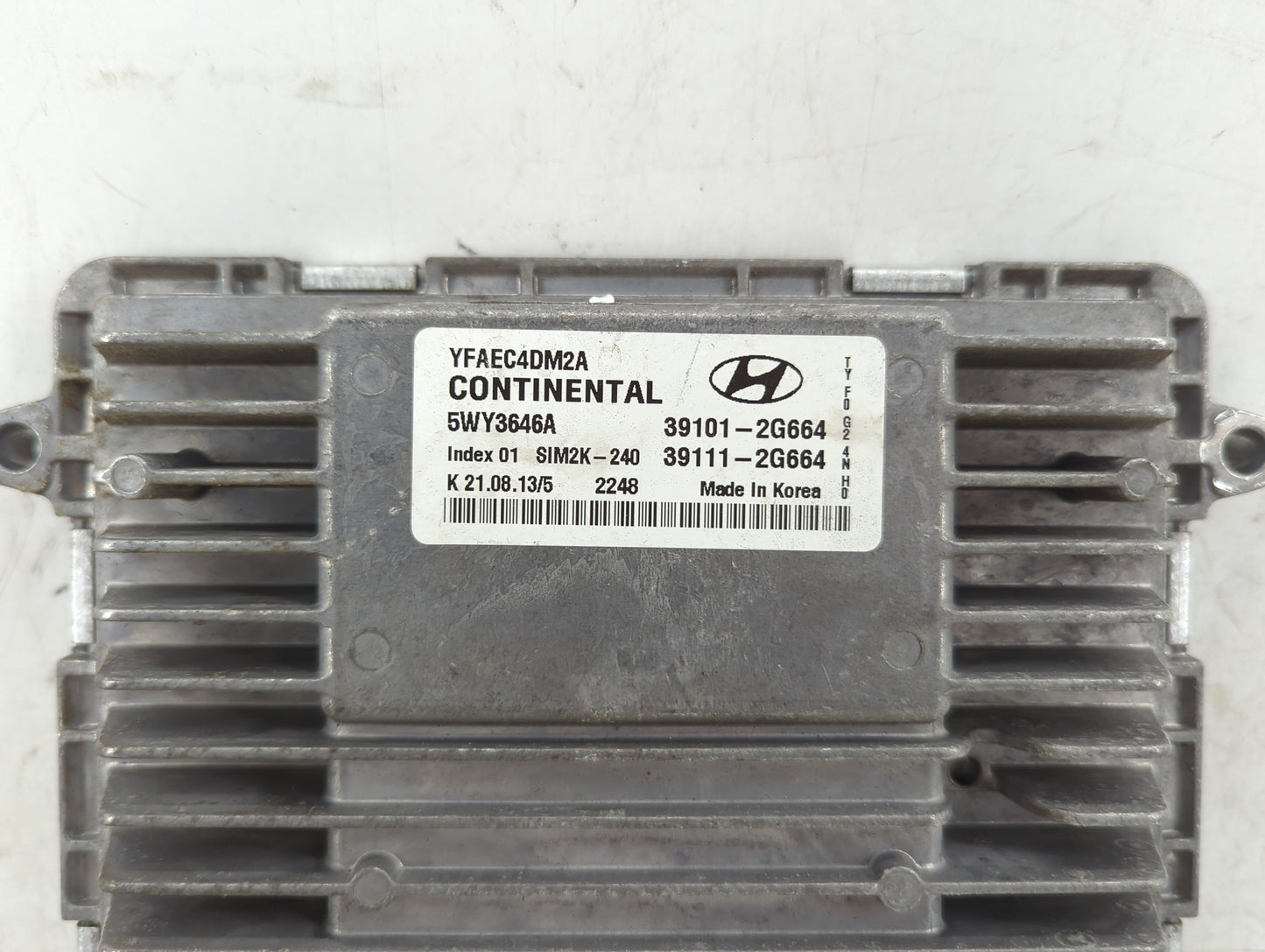 2016 Kia Forte PCM Engine Control Computer ECU ECM PCU OEM P/N:39111-2G664 39101-2G664 Fits OEM Used Auto Parts - Oemusedaut