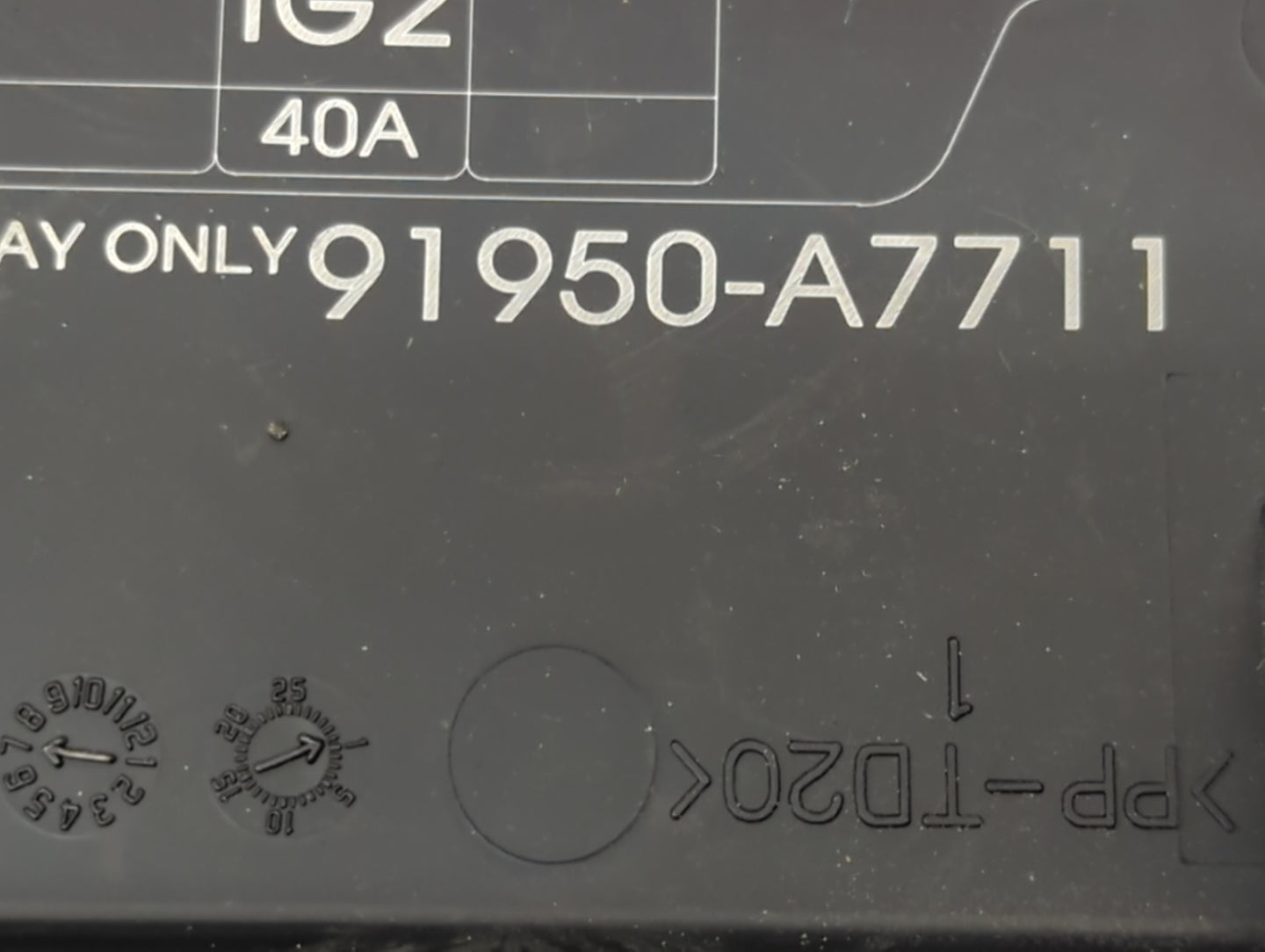 2014-2016 Kia Forte Fusebox Fuse Box Panel Relay Module P/N:91950-A7711 Fits Fits 2014 2015 2016 OEM Used Auto Parts - Oemus