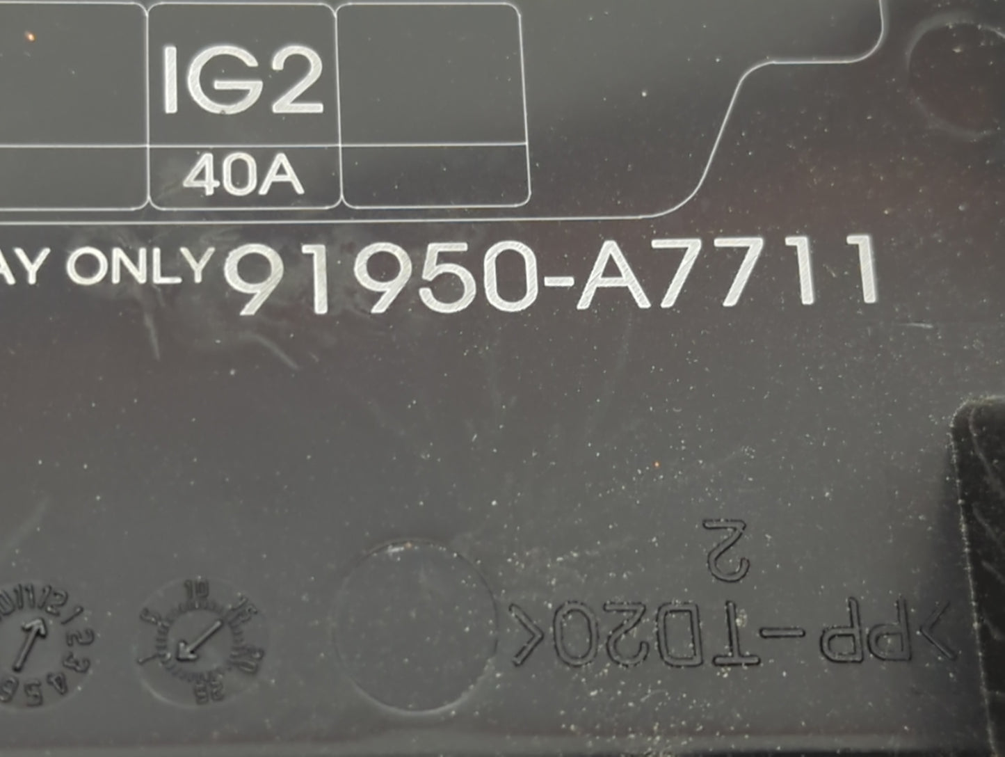 2014-2016 Kia Forte Fusebox Fuse Box Panel Relay Module P/N:91950-A7711 Fits Fits 2014 2015 2016 OEM Used Auto Parts - Oemus