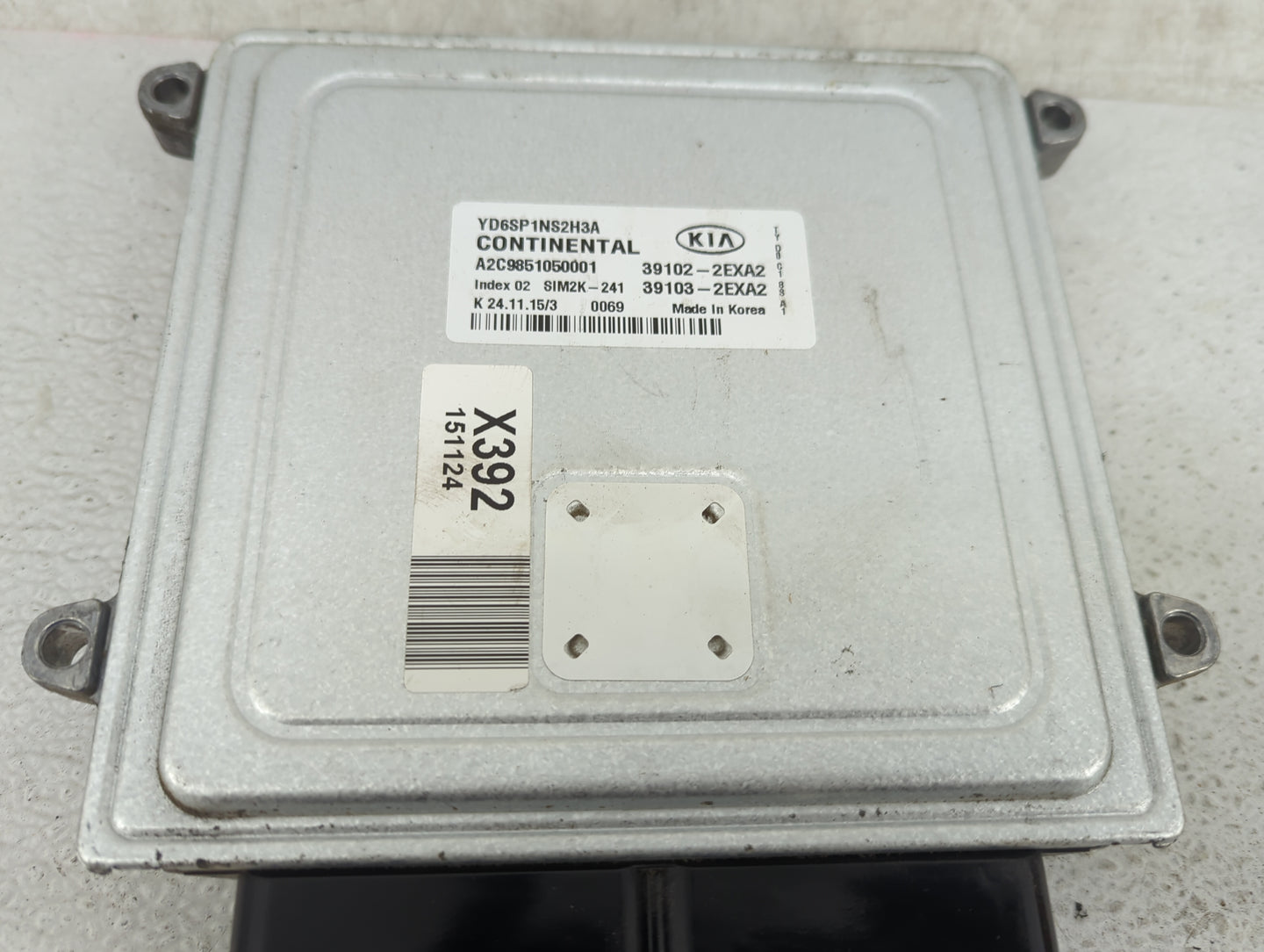 2016 Kia Forte PCM Engine Control Computer ECU ECM PCU OEM P/N:YD6SP1NS2H3A A2C9851050001, 39102-2EXA2, 39103-2EXA2 Fits OEM