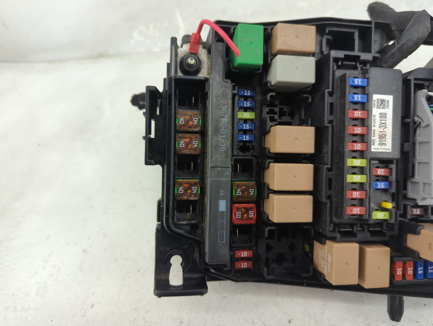 2014-2016 Kia Forte Fusebox Fuse Box Panel Relay Module P/N:91951-3X100 91950-3X510 Fits Fits 2014 2015 2016 OEM Used Auto P