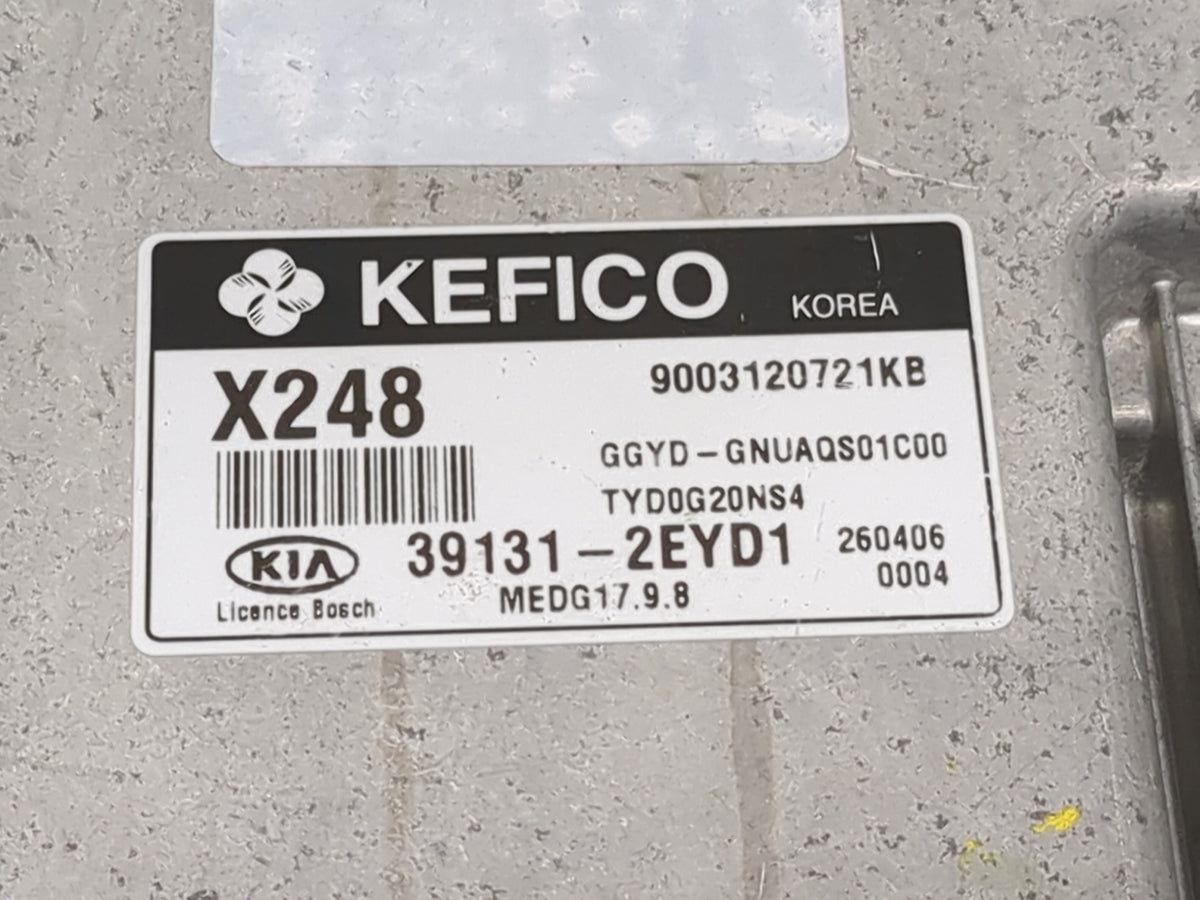 2016 Kia Forte PCM Engine Control Computer ECU ECM PCU OEM P/N:39131-2EYD1 OEM Used Auto Parts - Oemusedautoparts1.com